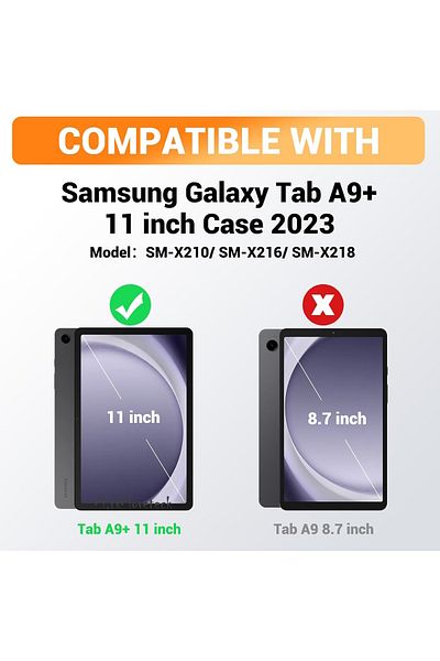 m.tk moveteck Samsung Galaxy Tab A9 Plus 11 Inch Sm-X210 Tablet Compatible Case Full Protective Strap Defender Armor Tank