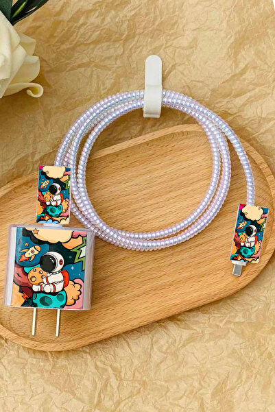 WANNA PROTECT Samsung 25W Uyumlu Baskısız Şeffaf Şarj Başlığı Adaptörü Koruma...
