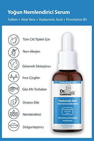 Dr. Galenus Yoğun Nemlendirici, Dolgunlaştırıcı Ve Canlandırıcı Hyalüronik Asit Bakım Serumu (20 ML)