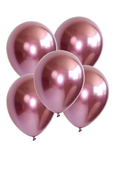 Partifabrik بالون معدني من الكروم باللون الوردي