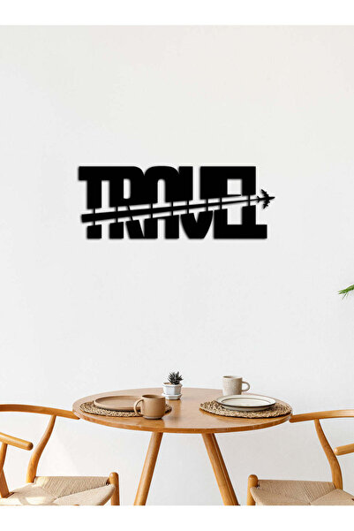 Travel Yazısı Metal Duvar Tablosu