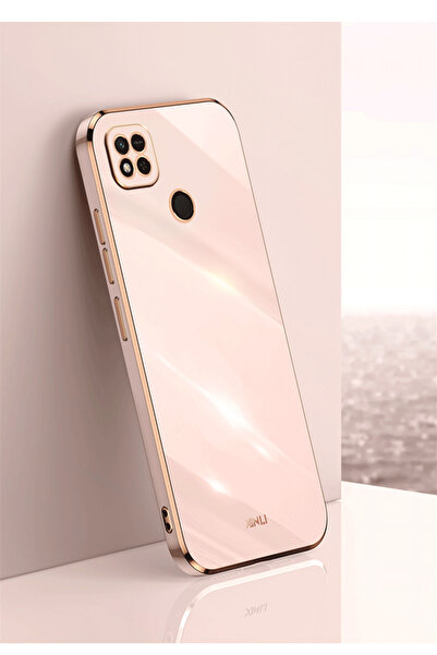 TRENDTEKNOMARKET Xiaomi Redmi 9c / 10a Kenarları Gold Detaylı Lüks Silikon Kılıf