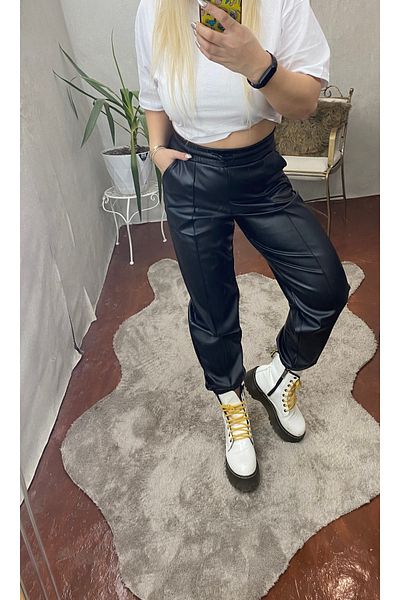 TUBA TOPTAŞ LEATHER JOGGER PANTS