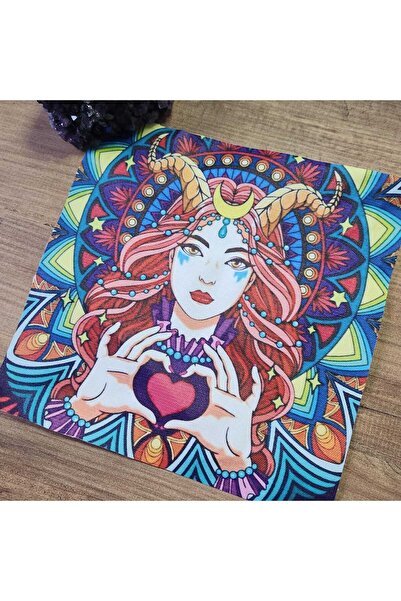 fırsatlar diyarı Astroloji Tarot Sunak Bezi / Tarot Örtüsü 75x75 Cm