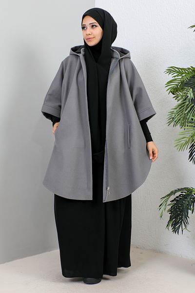 HATİCEATABEYLİBUTİK HOODED PONCHO