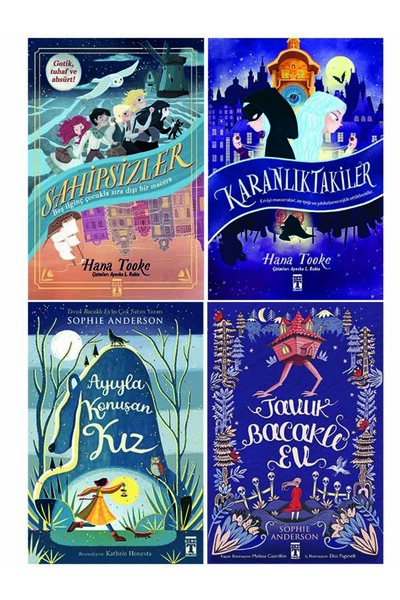 Genç Timaş 5.6.7.8. Sınıf 4 Kitap Set Karanlıktakiler-Sahipsizler-Ayıyla Konu...