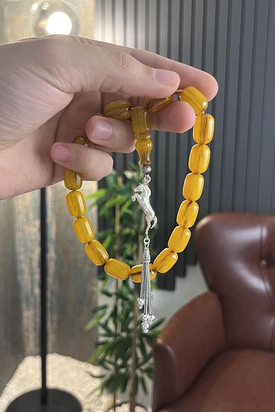 dergah tesbih Silver Horse Şahlanış Series New German Squeezing Efe Rosary
