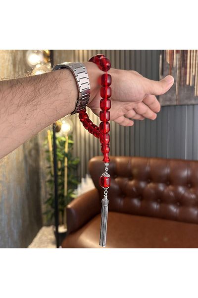 dergah tesbih سلسلة شجرة الصقر بطول المعصم من العنبر المضغوط بالنار
