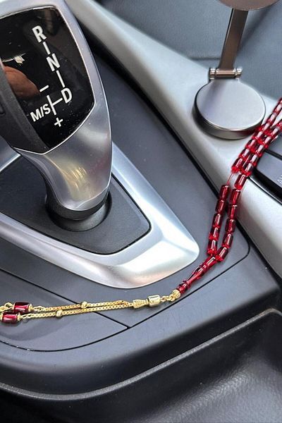 dergah tesbih Ankle Length Silver Tassel Fire-i Amber