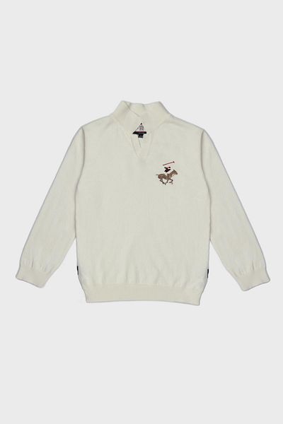 Beverly Hills Polo Club BG Store Boy's White Sweater 23FW0BHB407