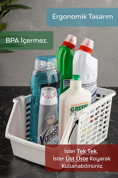 Meleni Home Egymásra rakható fürdőszoba konyhai szekrény Rendező polc 20 cm