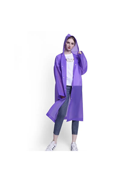 Girift Vintage Unisex Purple Eva Fabric με κουκούλα Αδιάβροχο που αντιστέκεται στον αέρα και το νερό