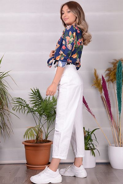 AVORWE Cămașă cu nasturi cu modele florale