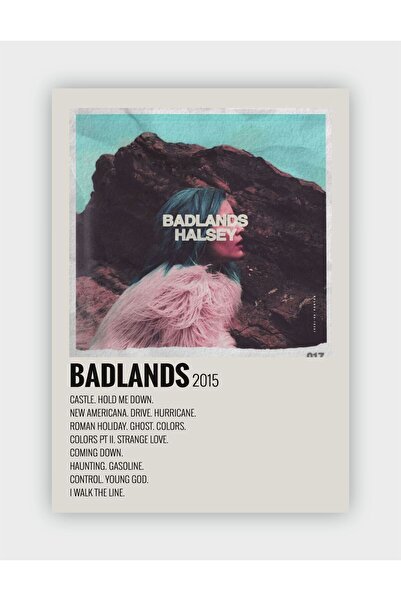 fırsatlar diyarı Halsey - Badlands Duvar Posteri - Duvar Dekoru - Kalın Kağıt...