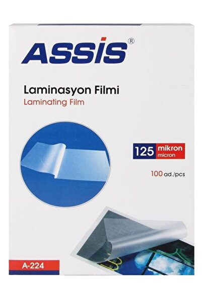 Genel Markalar Assis Laminasyon Filmi A4 125 Mic 100 Lü Şeffaf A-224