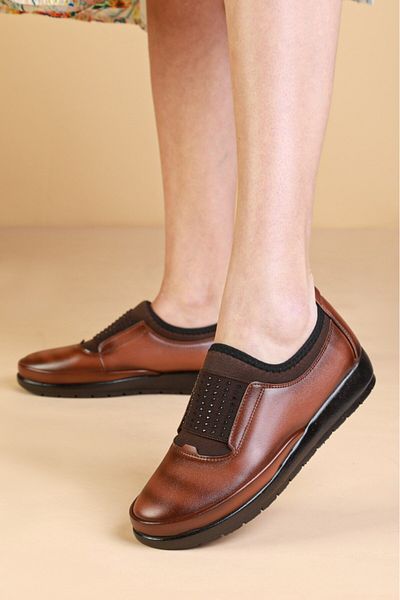 By Yağlıoğlu Yağlıoğlu Lofty001453 Oropedic Genuine Leather Casual Women's Shoes