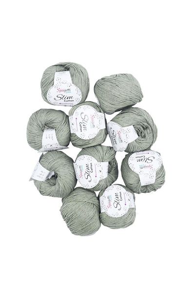 Spagettiyarn Slim Cotton 10 Pack Χακί Πλεκτό Νήμα