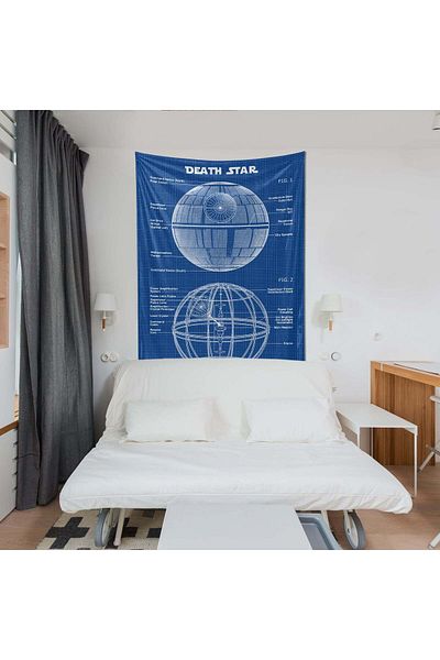 The Lucid Lab Pânză de perete Death Star Blueprint - 100 Cm X 135 Cm