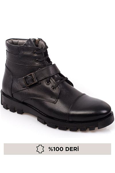 maximoda Genuine Leather, Water and Cold Proof, Zippered Leather Men's Boots