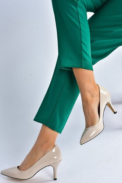 Fox Shoes Piele L253970008, piele lacuita, cu toc subtire