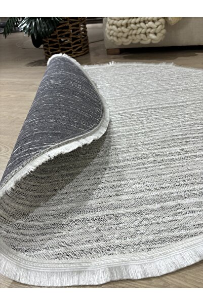 MaVaux Scherbatsky Kaydırmaz Taban Yıkanabilir Hasır Görünümlü Şönil Halı