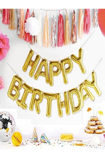 Kazanabil GOLD COLOR MINI LETTER FOIL BALLOONS 40CM LETTER D