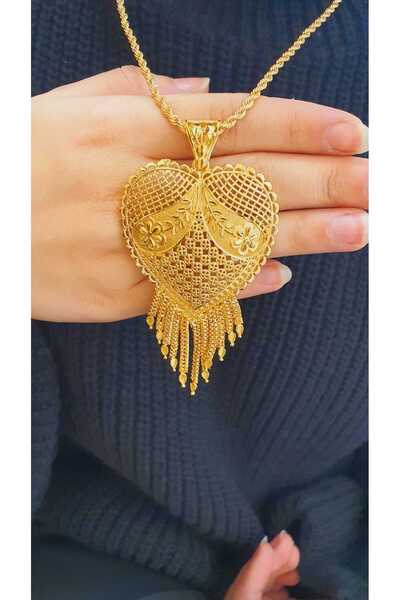 barisiva gold 22 AYAR ALTIN KAPLAMA HALAT ZİNCİRLİ ÇELİK HİNT KOLYE