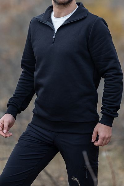 Huğlu Φούτερ με μισό φερμουάρ