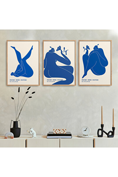 HOMEPACK Комплект от 3 рамкирани картини, модерен класически плакат HPN158