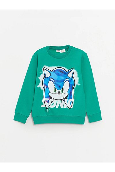 LC Waikiki LCW Kids Crew Neck Sonic Printed Long Sleeve Boys Sweatshirt and Sweatpants