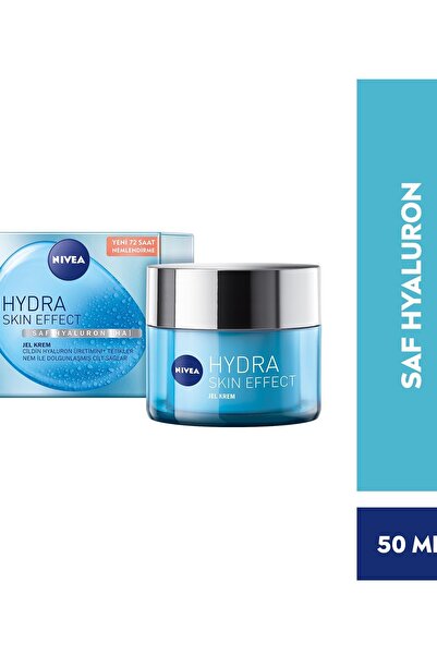 NIVEA Nıvea Hydra Skin Effect Nemlendirici Jel Krem 50Ml, Saf Hyaluron, 72 Saat Yüz Nemlendirme, Dolgun C