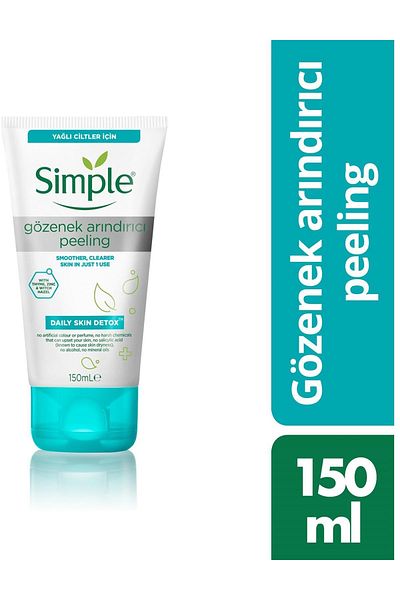 Simple Daily Cut Detox Peeling - Pore Purifying, Non-Shine, 150 ml