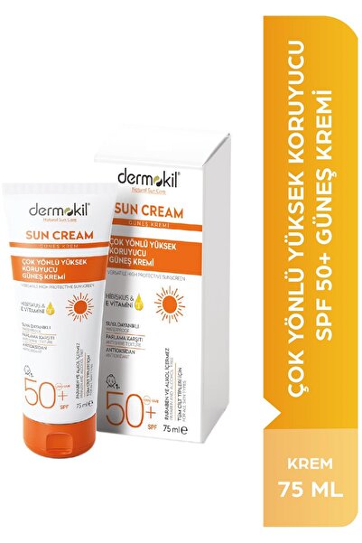 Dermokil Sun Cream-Çok Yönlü Yüksek Koruyucu Güneş Kremı50 Spf 75 Ml