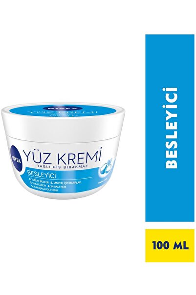 NIVEA Nıvea Besleyici Yüz Kremi 100Ml, Makyaj Bazı, 24 Saat Nemlendirici , Hı...