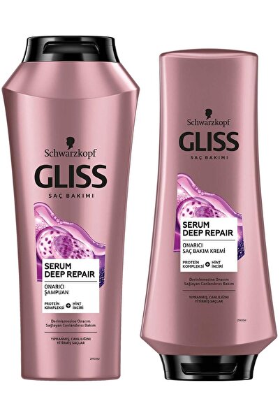 Gliss سيروم شامبو الإصلاح العميق 500 مل + سيروم بلسم الإصلاح العميق 360 مل