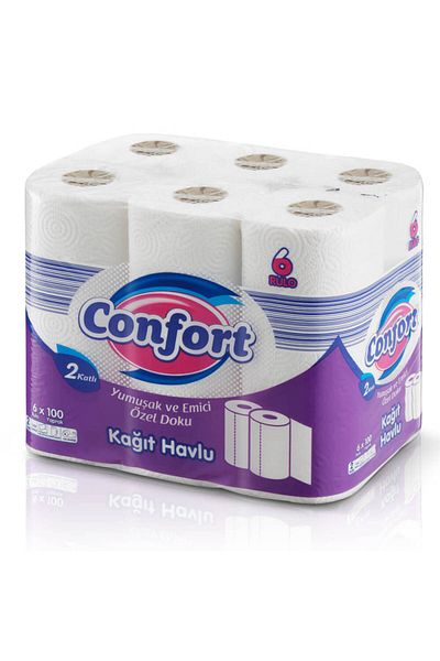confort Paper Towel 2 Layers 6 Pieces