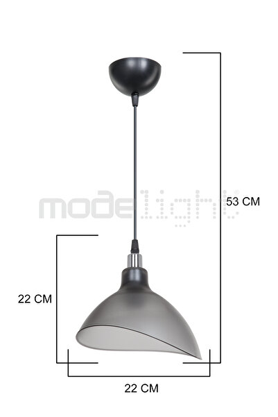 Modelight ESTA TEKLİ SARKIT FÜME SALON-OTURMA ODASI-ÇOCUK ODASI-YEMEK-YATAK ODASI--ANTRE-MUTFAK