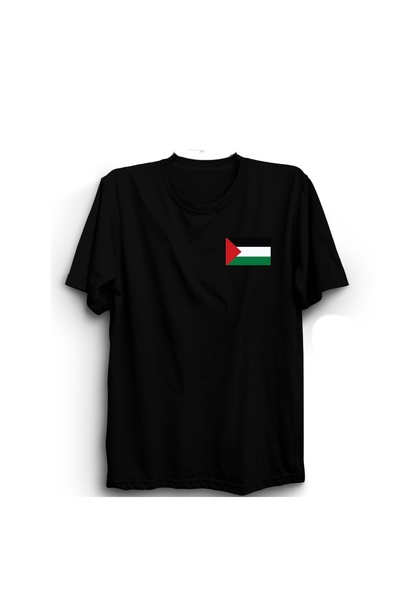 The Fame Palestinska zastava, mini logo, majica sa malim logotipom palestinsk...