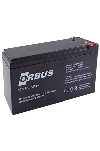 ORBUS 12 V 9Ah Bakımsız Kuru Ups Akü