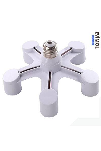 EVİMOL 5'li Duy Çoğaltıcı Lamba Duy Çoklayıcı Ampül Duy Çoklayıcı