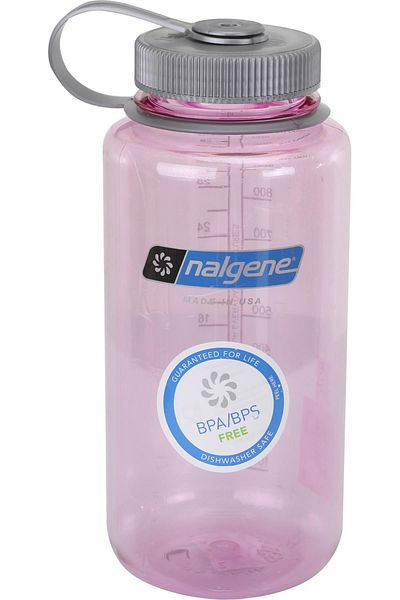 NALGENE زجاجة مياه تريتان بغطاء للرأس من نالجين 32 أونصة كوزمو بلاتينيوم - زجاجة مياه زرقاء