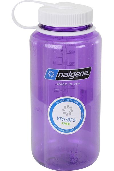 NALGENE زجاجة مياه تريتان بغطاء للرأس من نالجين 32 أونصة كوزمو بلاتينيوم - زجاجة مياه زرقاء