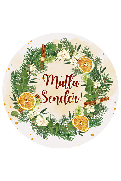 Pera Set de autocolante cu tema La mulți ani de Anul Nou - 72 bucăți 4 cm