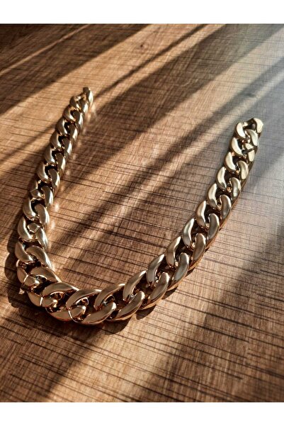 Kraliçe Akrilik Zincir Çanta Sapı Aksesuarları Zinciri Boncuk Kulp Tutacak Sap GOLD Halka 39 Cm