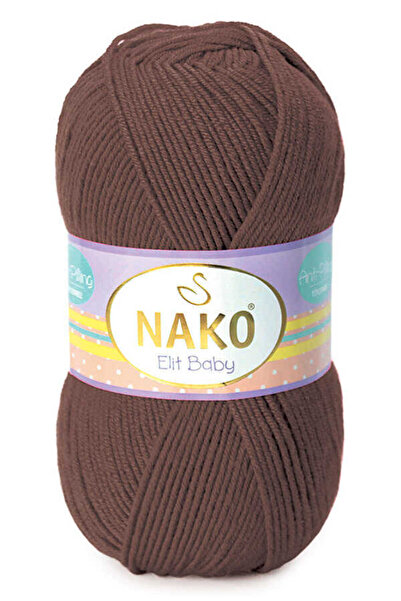 NAKO Elit Baby 5'li El Örgü Ipi 4367 kızıl kahve