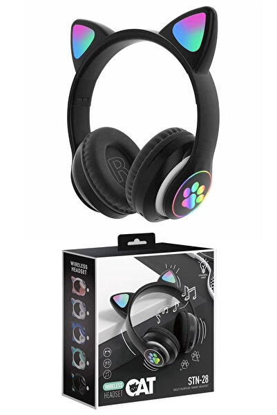 NS Store Kedi Kulağı Bluetooth Kablosuz Kulaklık Detaylı Çocuk Oyuncu Kulaklığı