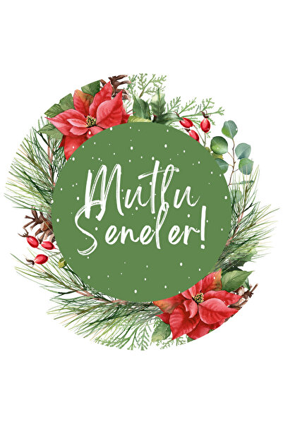 Pera Set de autocolante cu tema La mulți ani de Anul Nou - 72 bucăți 4 cm