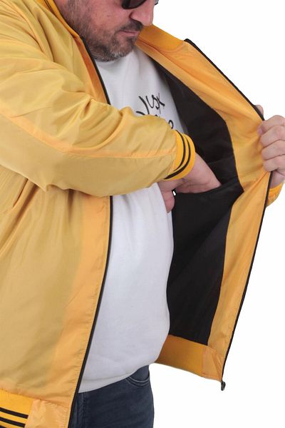 MocGrande Plus Size Basic Pilot Coat 23823 MUSTARD