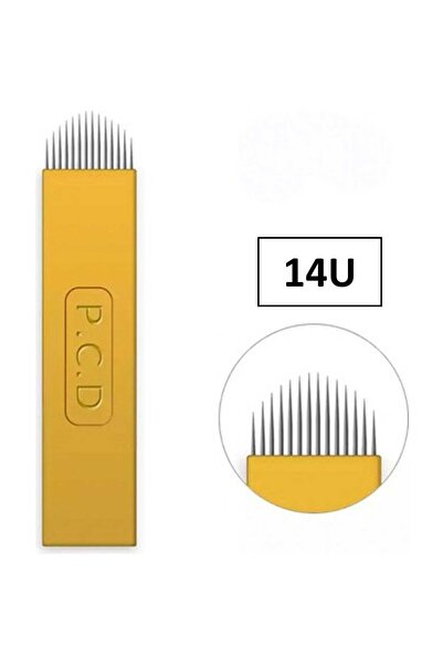 adanil 10 قطعة Pcd 0.25 مللي متر سمك تجميل دائم إبرة Microblading 14U