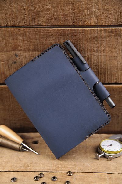 New Coast Leather 1900's Γνήσιο δέρμα Χειροποίητη θήκη σημειωματάριου A6